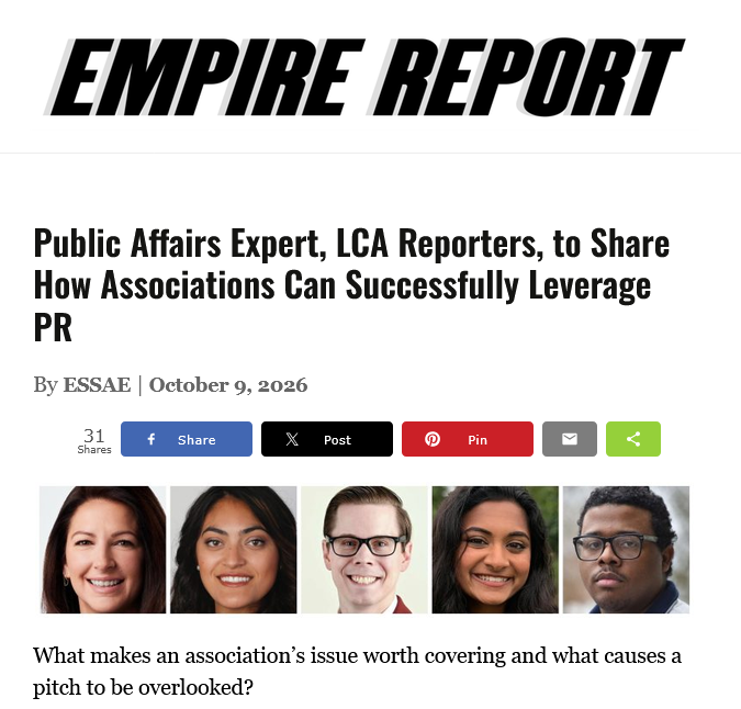 "Empire Report" headline - How Associations Can Successfully Leverage PR